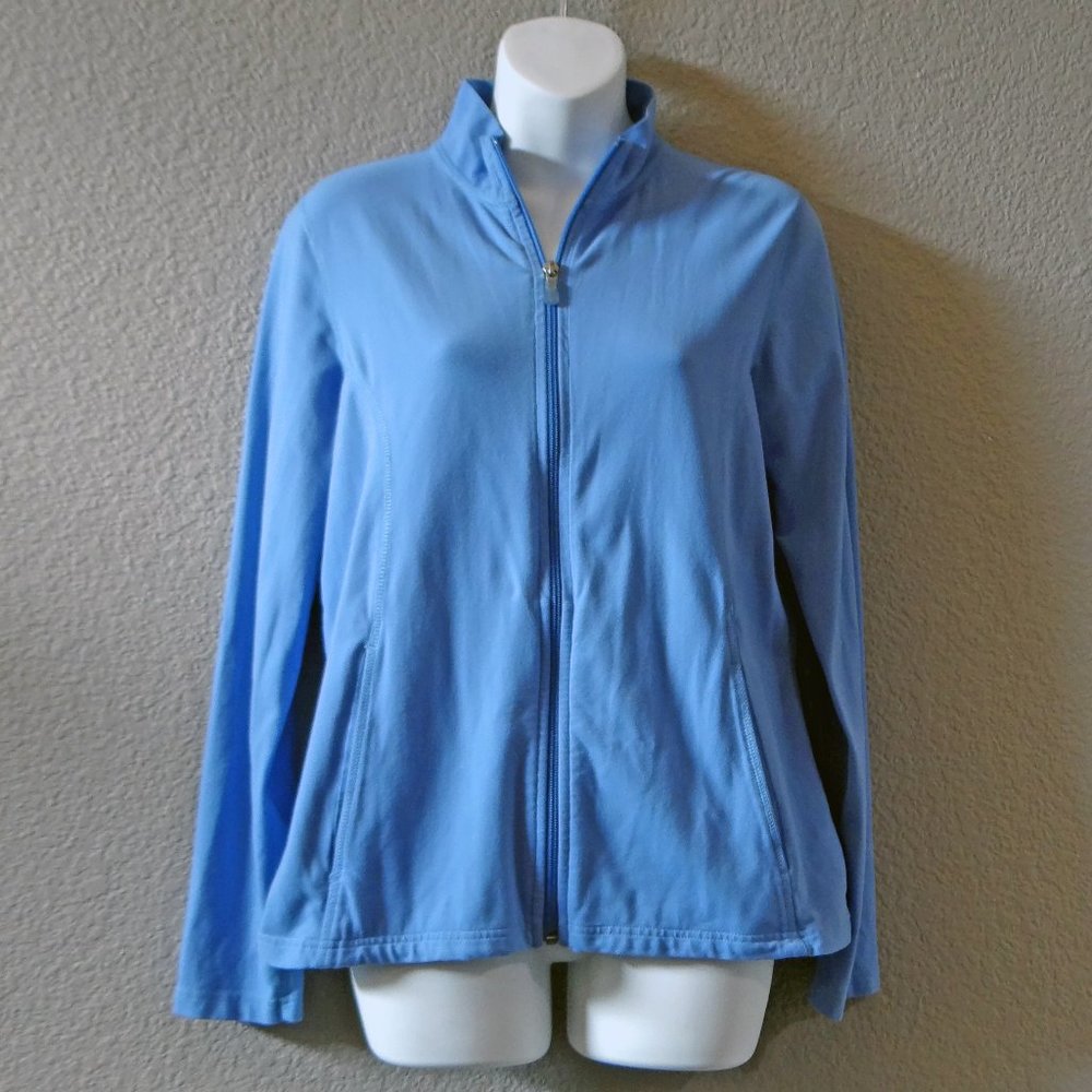 Eddie Bauer Performance Systems Blue Zip up Activewear Jacket Size M Woman
